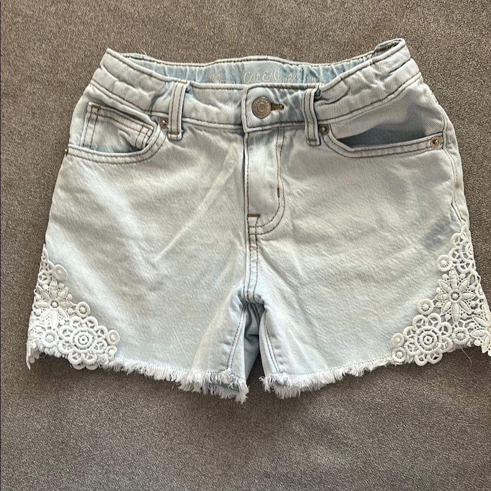 Light Blue Cat and Jack Girls Denim Shorts